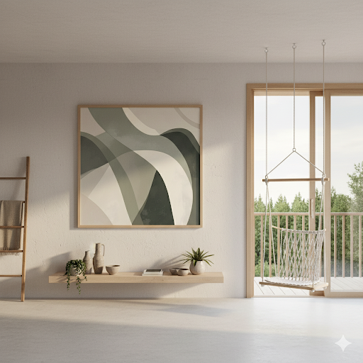 Gentle Curves in Serene Greys