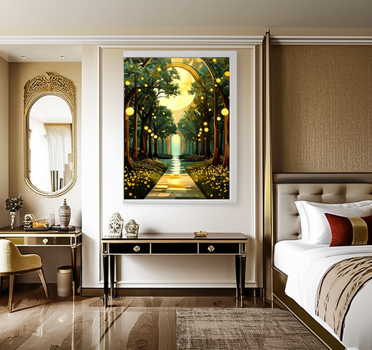 Enchanted Moonlight Forest Pathway