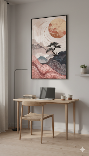 Zen Serenity: Mountain Sunset