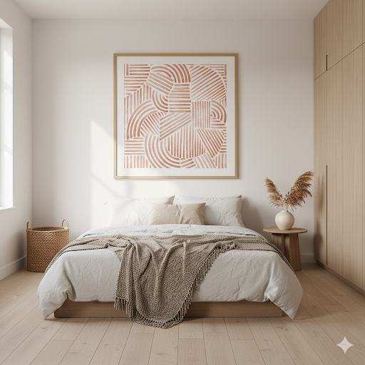 Abstract Terracotta Strokes Art Print