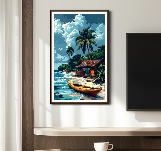 Coastal Serenity: Pixel Art Escape