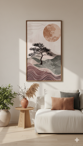 Serene Sunset Over Misty Peaks