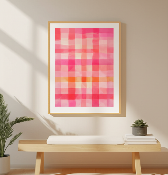 Pink Gingham Radiance