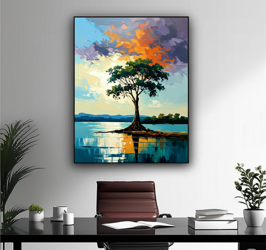 Serene Waters, Vibrant Sky