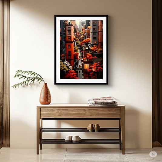 Autumnal Cityscape Serenity