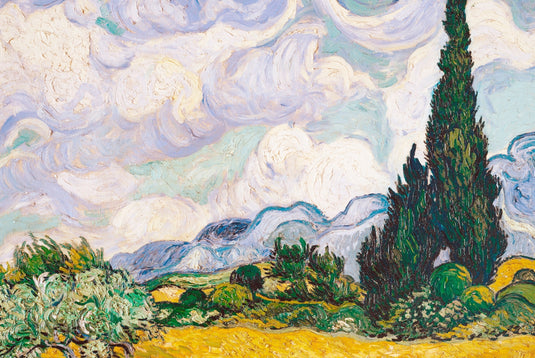 Van Gogh- Wheat Field With Cypresses, 1889