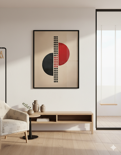 Abstract Harmony: Red and Black