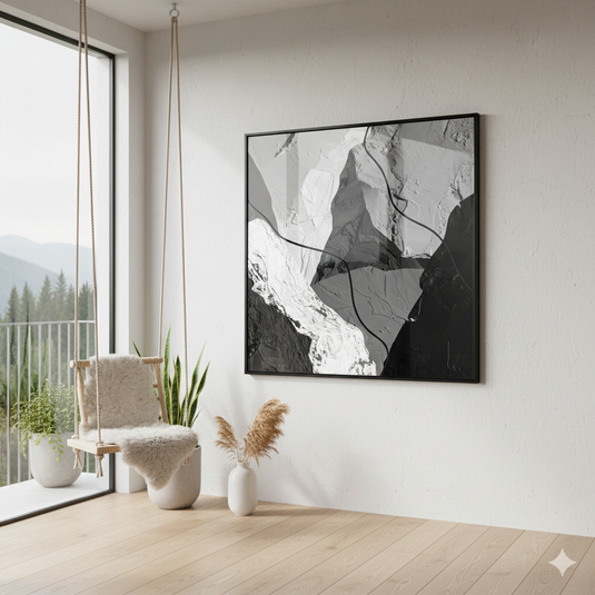 Monochromatic Peaks: Abstract Cracks & Lines