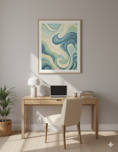 Aqua Swirls & Serene Flows