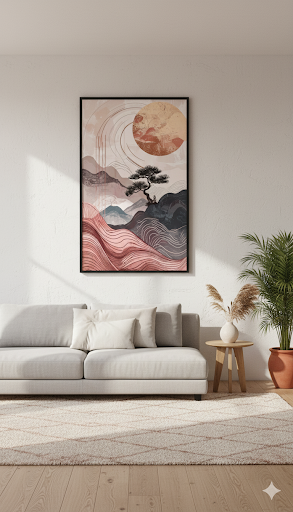 Zen Serenity: Mountain Sunset