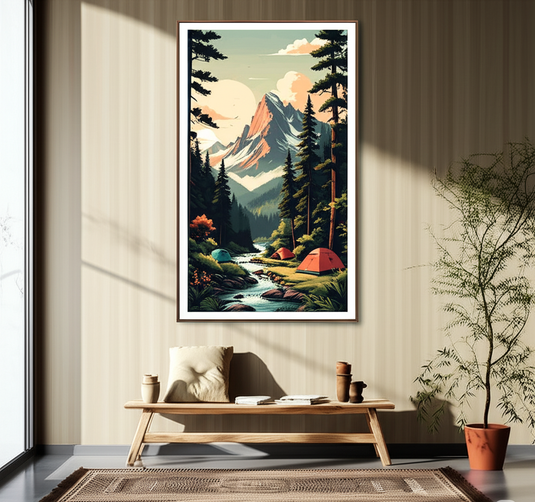 Mountain Stream Camping Serenity