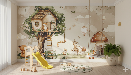 Whimsical Forest Friends Treehouse Adventure