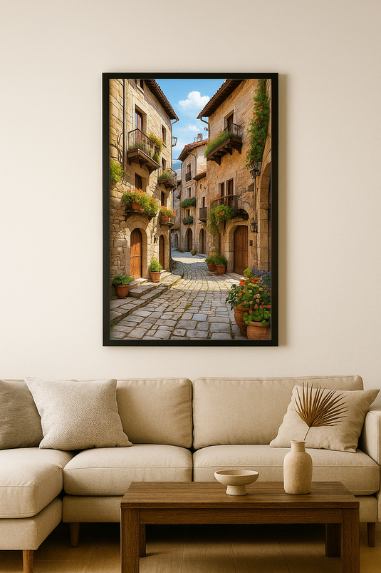 Tuscan Alley: Stone and Blooms