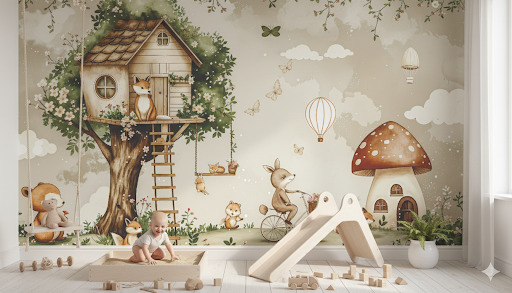 Whimsical Forest Friends Treehouse Adventure