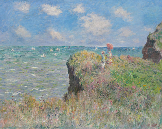 Monet- Cliff Walk At Pourville 1882