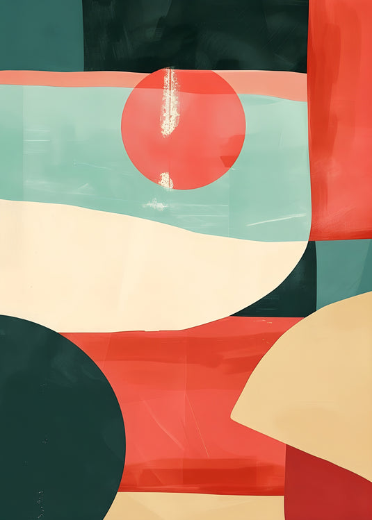 Mid-Century Modern Abstract Sunrise