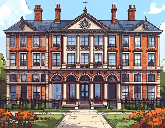 Classic Georgian Townhouse in Autumn