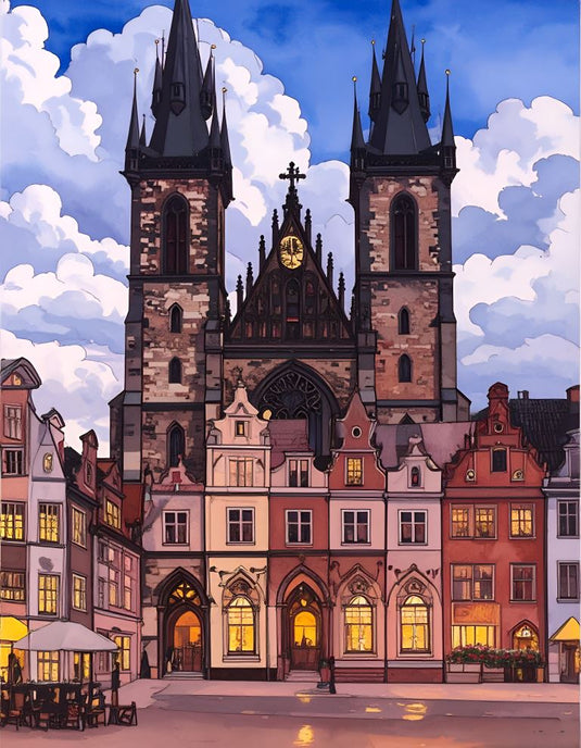 Prague Old Town Square Twilight