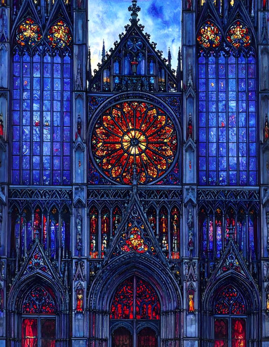 Gothic Midnight Rose Window