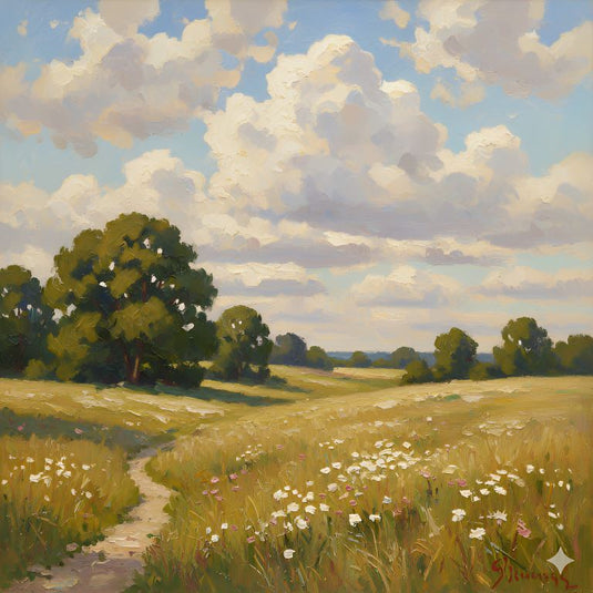 Golden Hour Meadow Path