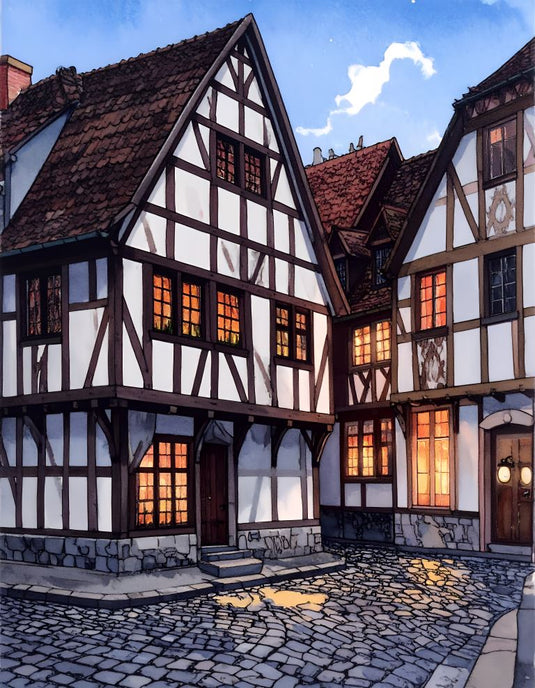 Cozy Evening in Half-Timber Town