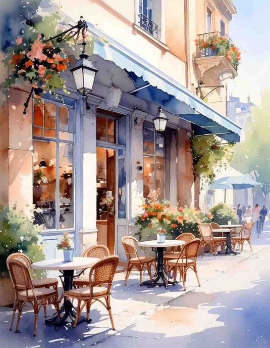 Charming Parisian Cafe Morning