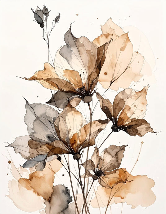 Whispering Petals in Sepia Tones