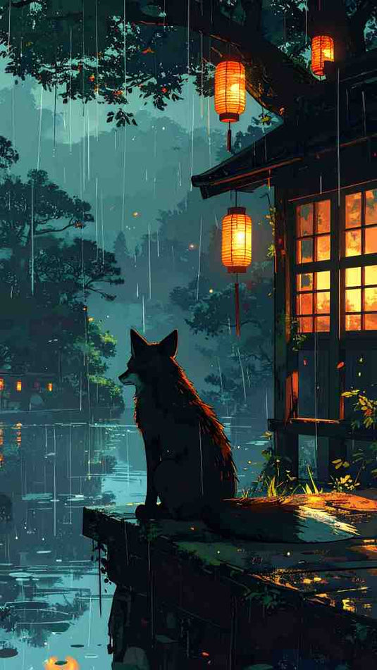Rainy Night Fox Serenity