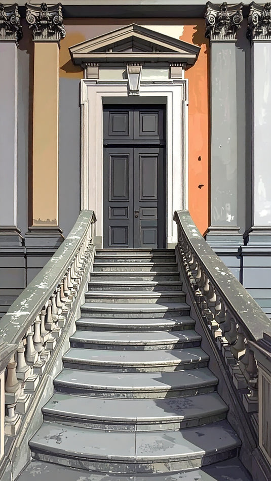 Timeless Entrance: Grand Stairway Elegance