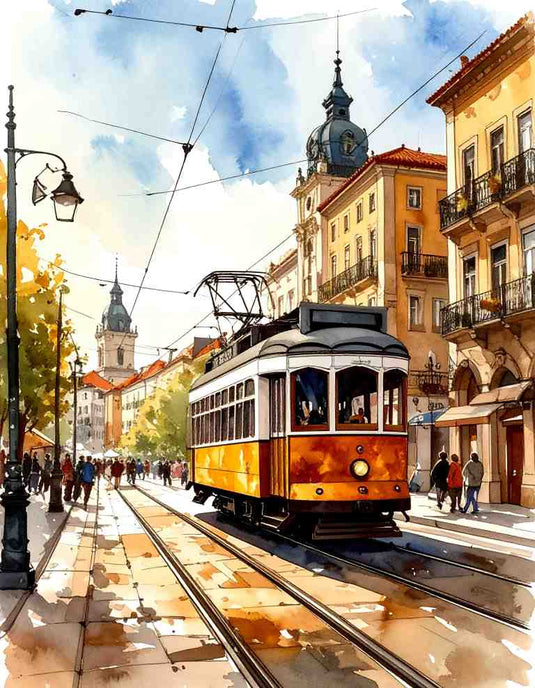 Lisbon Tram: Sunny Streets
