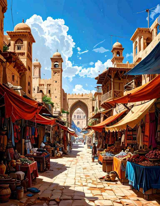 Sunlit Market of the East