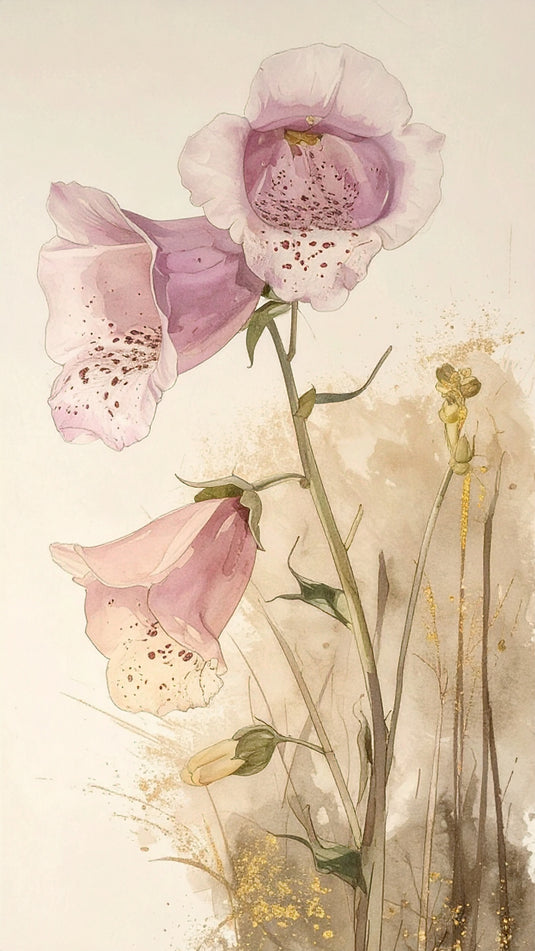 Foxglove Dreams Watercolor Bloom