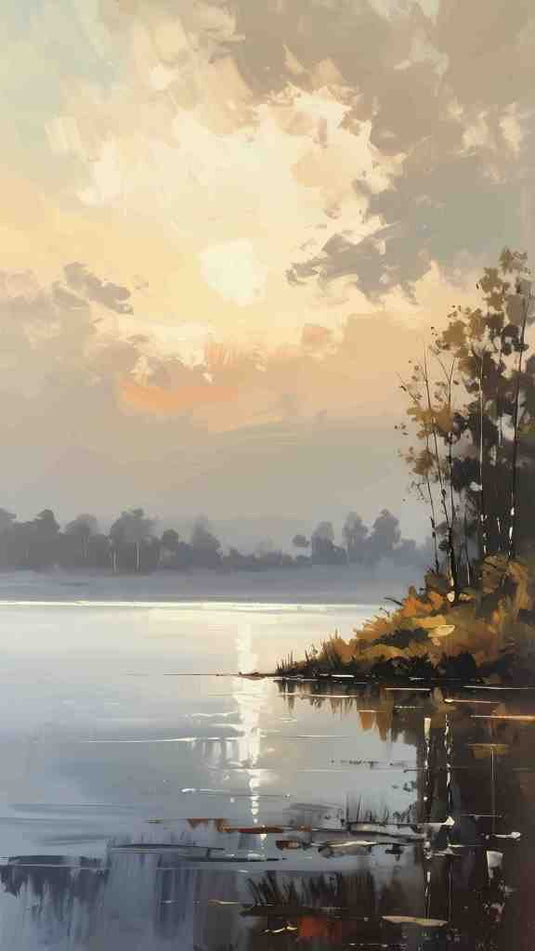 Golden Hour Lakeside Serenity