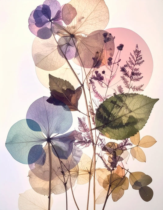 Translucent Blooms: Ethereal Botanical Layers