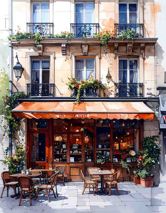 "Parisian Café Charm"