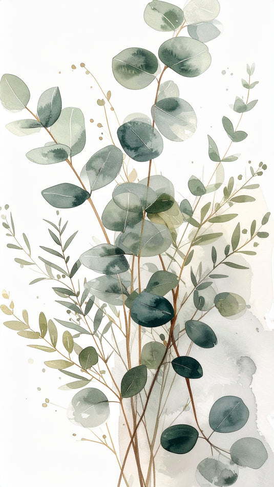 Ethereal Eucalyptus Watercolor Art