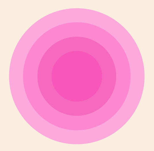 Pink Radiance Abstract Circle Art