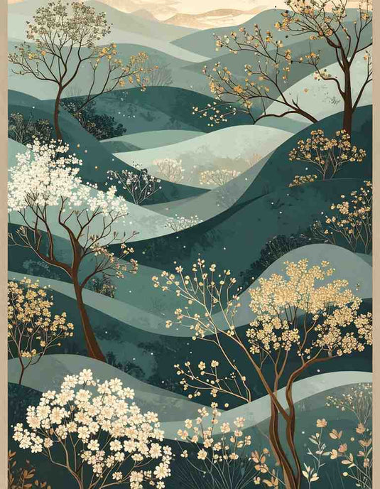 Verdant Hills, Golden Blooms