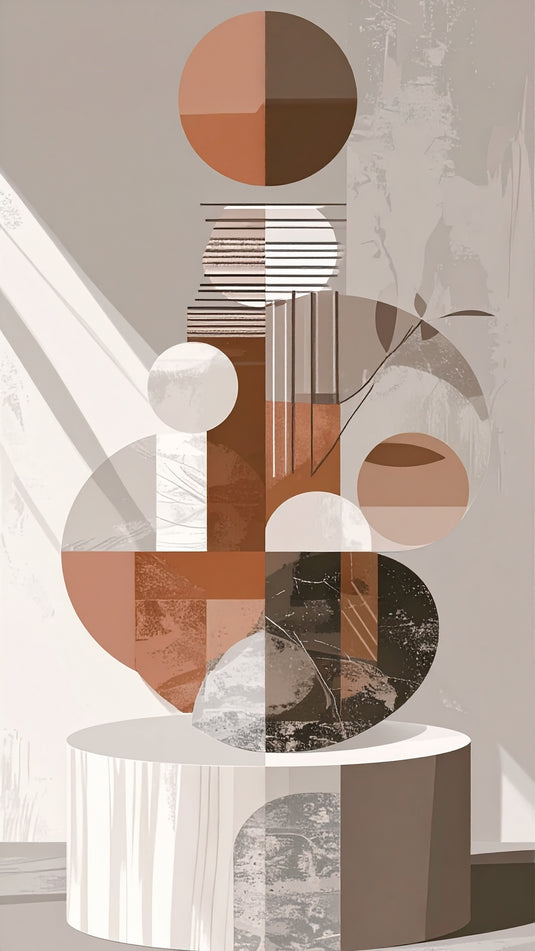 Earthy Harmony: Abstract Shapes