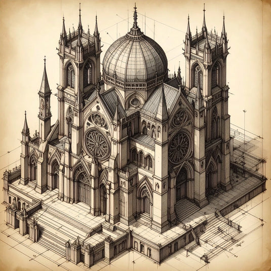 Gothic Grandeur Architectural Blueprint