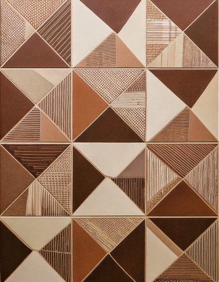Abstract Earth Tones Geometric Harmony
