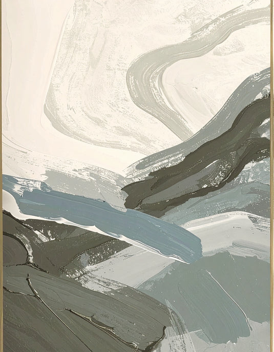 Serene Abstract Greys & Blues