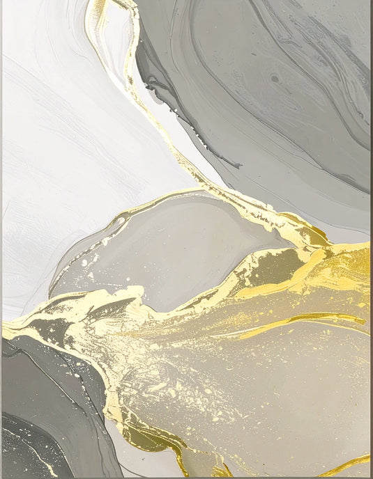 Golden Embrace: Abstract Serenity