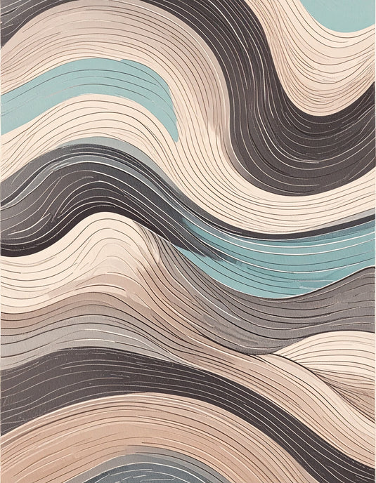 Serene Waves Abstract Wall Art
