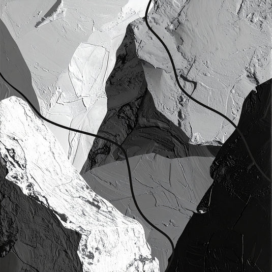 Monochromatic Peaks: Abstract Cracks & Lines