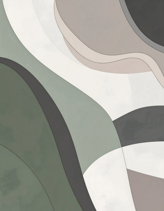 Earthy Waves Abstract Serenity