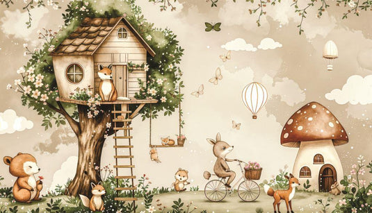 Whimsical Forest Friends Treehouse Adventure