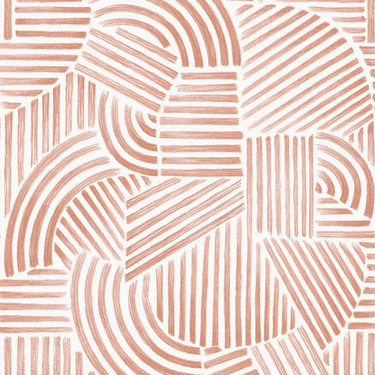 Abstract Terracotta Strokes Art Print