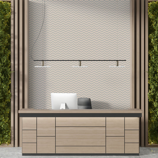 Zigzag Serenity: Navy Blue Chevron Wallpaper