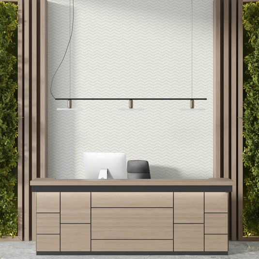 Zigzag Serenity: Navy Blue Chevron Wallpaper